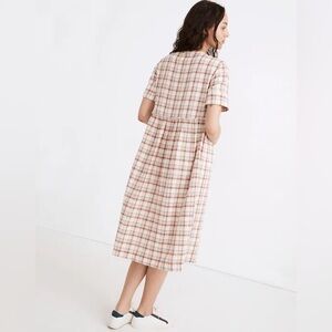 Madewell NWOT Plaid Pocket Midi Shirtdress